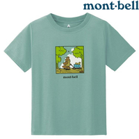 Mont-Bell Wickron 兒童排汗短T/幼童排汗衣 1114805 1114806 CAMP BEAR LBL 淺藍