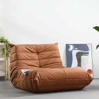 凳子 設計師毛毛蟲單人沙發客廳臥室懶人沙發布藝皮藝休閒單人沙發椅子