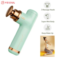 YESOUL Mini Massage Gun 10min Timing Fitness Portable Electric Massager for Body Neck 6mm Deep Tissue Muscle Relax Pain Relief