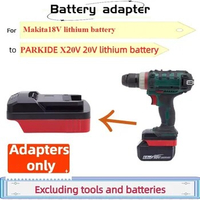 For Makita 18V Lithium Battery Adapter To PARKIDE X20V 20V Lithium Battery Cordless Electric Drill (Only Adapter)