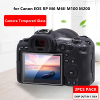 2PCS RP R5 R6 R5C R7 R8 R50 Camera Original 9H Camera Tempered Glass for Canon EOS M6 M6II M100 M200 Camera LCD Screen Protector
