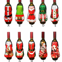 Mini Wine Bottle Apron Cover Birthday Wedding Anniversary Christmas Funny Gift Idea For Dinner BBQ Festive Holiday bar Decor