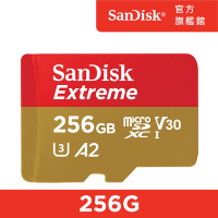 SanDisk Extreme microSDXC UHS-I(V30)(A2) 256GB 記憶卡(公司貨)