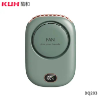 KUH DQ203 USB Outdoor Portable Handheld Small Cooling Fan Rechargeable Mini Hanging Neck Fan Portabl