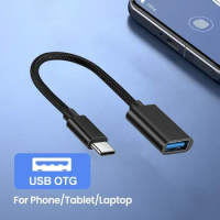 For Mobile Phone USB Female to Type C Male Adapter OTG 15.5CM Long Cable For Xiaomi Samsung S20 Huawei OTG Data Cable Converter