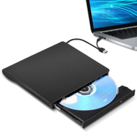 External CD DVD +/-RW Drive, USB 3.0 &amp; USB-C Portable CD &amp; DVD ROM Burner Player Reader Writer Rewriter Disc Drive