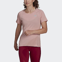 Adidas Adi Runner Tee HB9280 女 短袖 上衣 運動 跑步 吸濕 排汗 亞洲版 粉紅