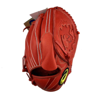 【asics 亞瑟士】少年用棒球手套 投手 約10.5吋 全封檔 紅棕色(3124A293250)