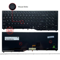 New Laptop US Keyboard Backlit For Fujitsu Lifebook E459 E559 U759 U757 E558 E458 U758 Keyboard With Mouse Sticks