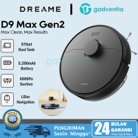 Dreame D9 Max Gen 2 Robot Vacuum and Mop 2 in 1 Lantai Karpet Rumah 4000Pa Suction LDS Navigation