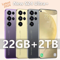 New2024 S24 Ultra+ Smart Phone 5G Original Android 7.3 Inch HD Full Screen Face ID 22GB+2TB Mobile Phones Global Version