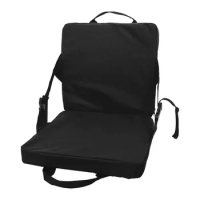 Foldable Outdoor Cushion Chair with Backrest Soft Cushion Chair Portable Camping Beach Hiking Stadium Seat Pad with Backrest