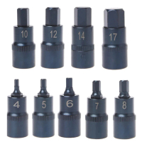 Sepana Pemutar Skru Soket Heptagon 1/2 Inci, Soket Heptagon 55 mm (H4βH17)