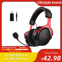 New Air 2.4G Wireless Gaming Headset for PS5/PS4/PC Computer Headphone with Noise Cancelling Mic USB Transmitter for PC Gamer