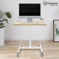 โต๊ะทำงานมีล้อเลื่อน โต๊ะคอมพิวเตอร์แบบปรับระดับได้ MOUNTAIN รุ่น ERGO-236 ปรับความสูงได้ตั้งแต่ 72-