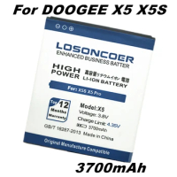LOSONCOER 3700mAh Li-ion Mobile Phone Batteries For Original DOOGEE X5 Battery DOOGEE X5 Pro Battery DOOGEE X5S