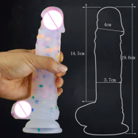 Dildo for Women Adult Toys Soft Strapon Penis Large Dildo Bullet Colourful Sex Toys for Women Orgasm Realistic Dildo Female