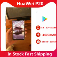 Original HuaWei P20 4G LTE Mobile Phone Kirin 970 Octa Core Android 8.1 5.8" Full Screen 2440x1080 22.5W Charger 24.0MP AI