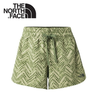【The North Face 女 DWR休閒短褲《綠格》】3GIC/快乾短褲/運動短褲/健行褲/防潑水