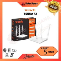 Tenda F3 N300 3 Antenna Wireless Router ( PAKET ) PAKET 5 UNIT