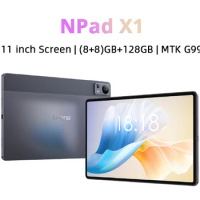 N-one NPad X1 11'' Tablet PC (8++8)GB RAM 128GB ROM Android 13 2000x1200 FHD MTK G99 8+20MP+2MPCamera 18W PD Fast Charge tablet