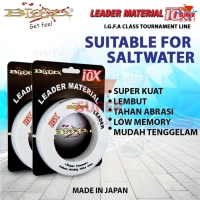 Supermart Surabaya Senar Pancing BLOOD-X Pro Power Leader 10X Fluorocarbon Coating UV Resin 100m Sup