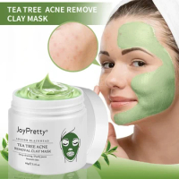 JoyPretty Acne Treatment Tea Tree Face Mask Whitening Moisturizing Shrink Pore Deep Cleansing Remove Blackheads Face Mask 60g