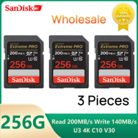 SanDisk Wholesale V30 Extreme PRO SD Card 512G 256G 128G 64G 32G U3 4k Read up to 200MB/s C10 UHS-I SDXC Memory Cards for Camera