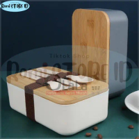 [LY0006] Bento Box Kotak Penyimpanan Makanan Bekal Lunch Box Kayu CH-4263