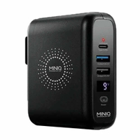MINIQ ACMD-001 PD+QC3.0+Qi 10W 無線快速數顯旅充插座12000Ah行動電源-富廉網