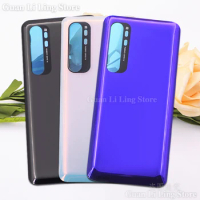 New For Xiaomi Mi Note 10 Lite Battery Back Cover Rear Door 3D Glass Panel Mi Note 10 Lite Battery Housing Case Adhesive Replace