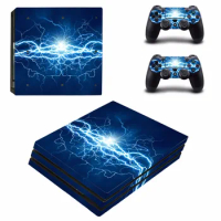 Fantasy Lightning PS4 Pro Skin Sticker Decal For Sony PlayStation 4 Console and 2 Controllers PS4 Pro Skins Stickers Vinyl