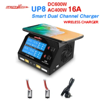 UltraPower UP8 AC 400W DC 600W 16A x 2 Dual-channel Output 1-6s Battery Charger Discharger for iPhone Samsung Wireless Charging