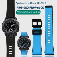 24mm For Casio GA2000 Silicone Strap PROTREK PRG-600 PRW-6600 PRG-650 Resin watchband Outdoor Sports Watch Bracelet Wristband