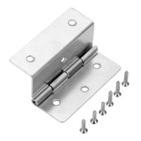 1Pc 44mm Silver Three Page Folded Hinge Decorative Hinges For Wood Box Furniture Cabinet Drawer Door Cabinet Hinges