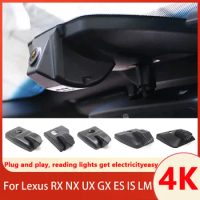 Dash Cam For Lexus NX 300H 350H RX 350 450H UX 250H ES ES200 ES250 ES300H LM LM300h GX IS UHD 4K Dashcam Car DVR Front and Rear