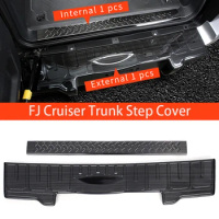 Running Boards Protection For Toyota FJ Cruiser Tailgate Pedal Stainless Steel FJ Cruiser Trunk Step Cover Interior Accessories