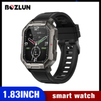 BOZLUN 410mAh 1.83 inch Smart Watch Men Pedometer Sports Fitness Tracker Bluetooth Call Waterproof SmartWatch for iPhone Xiaomi