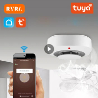 Tuya WiFi Smoke Alarm And Fire Smoke Detector Provide Smoke Alarms For Home Safety Systems Through Smart Living Applications