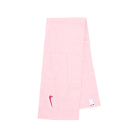 【NIKE 耐吉】毛巾 Solid Core Towel 粉 純棉 吸汗 刺繡 長版 健身 訓練 球類 運動毛巾(N100154060-6NS)