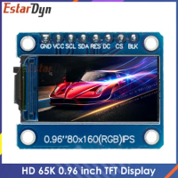 HD 65K 0.96 inch TFT Display Ips LCD Screen Drive IC ST7735S 3.3V 160x80 SPI Interface for Arduio Full Color LCD Display Module