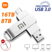 Xiaomi 16TB U Disk 8TB 2TB Flash Drives USB 3.0 Type-C Interface Mobile Phone Computer Mutual Transmission Portable USB Memory