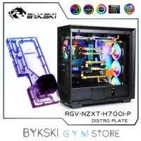 Bykski Distro Plate For NZXT H700I Case,Waterway Board Kit For Single GPU Building PC Cooling Loop Solution, RGV-NZXT-H700I-P