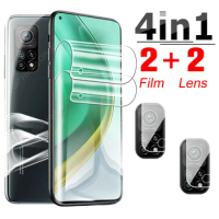 4 in 1 Back Hydrogel Film Case For Xiaomi Mi 10T 10 T Lite 5G Screen Cover 10lite Note 10 Lite Mi10 Pro Camera Lens Protection