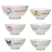 小禮堂 三麗鷗 陶瓷碗 (點點甜點款) Kitty 美樂蒂 酷洛米