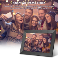 Andoer 10.1 Inch Smart WiFi Photo Frame Digital Picture Frame HD IPS Touch-screen 1280*800 Photo 1080P Video 16GB Storage