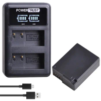 7.2V Battery and USB Dual Charger for Leica BP-DC 12, 18729, BP-DC12-E DC12-U DC12-TK and Leica V-Lux 4, V-Lux (Typ 114), Q, Q-P
