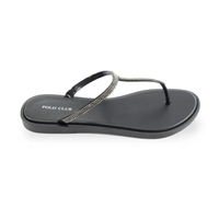 รองเท้าแตะแบบคีบ ส้นแบน 0.5 นิ้ว สีดำ รุ่น JL-4002