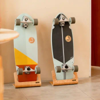 Wooden Skateboard Display Rack Skateboard Rack Double Warped Land Surf Board Storage Shelves Car Skateboard Storage Rack