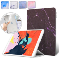 Tablet Case for iPad Pro 11 Case 2020 tpu Tri-fold Marble Case Smart Cover for iPad 11 Pro Case 2020 Protective Coque Shell